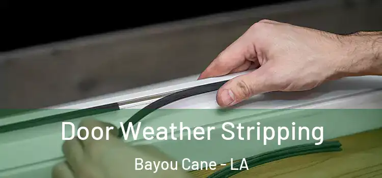 Door Weather Stripping Bayou Cane - LA