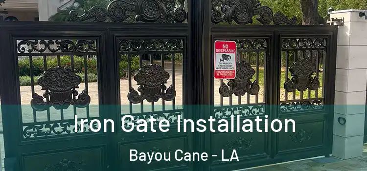 Iron Gate Installation Bayou Cane - LA